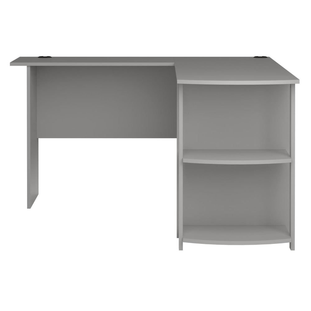 Ameriwood Home Dakota 51inW L-Shaped Computer Desk With Bookshelves, Dove Gray