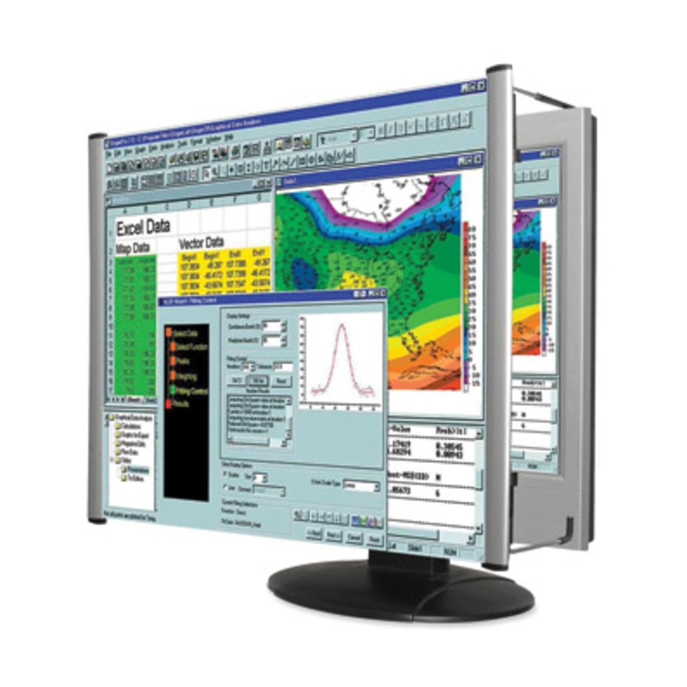 Kantek Lcd Monitor Magnifier Fits 15in Monitors - Magnifying Area 13.13in Width x 10.50in Length - Overall Size 11in Height x 7in Width