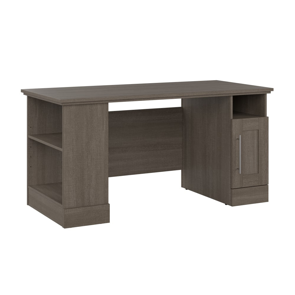 Bestar Pur 60inW Computer Desk, Bark Gray