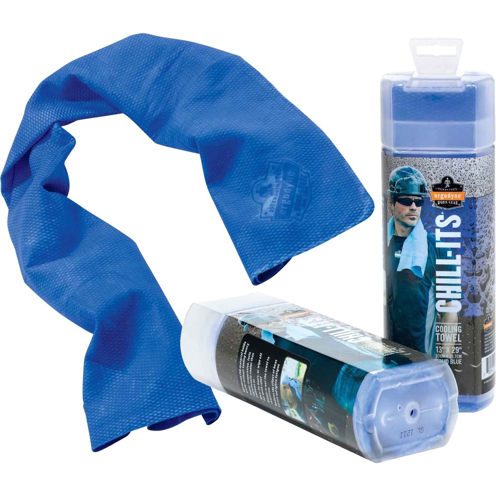 Ergodyne Chill-Its 6602 Evaporative Cooling Towel, One Size, Blue