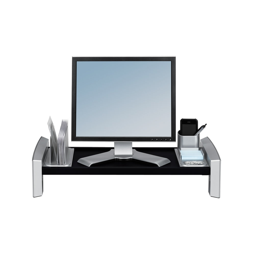 Fellowes Professional Series Flat Panel Workstation, Black/Silver