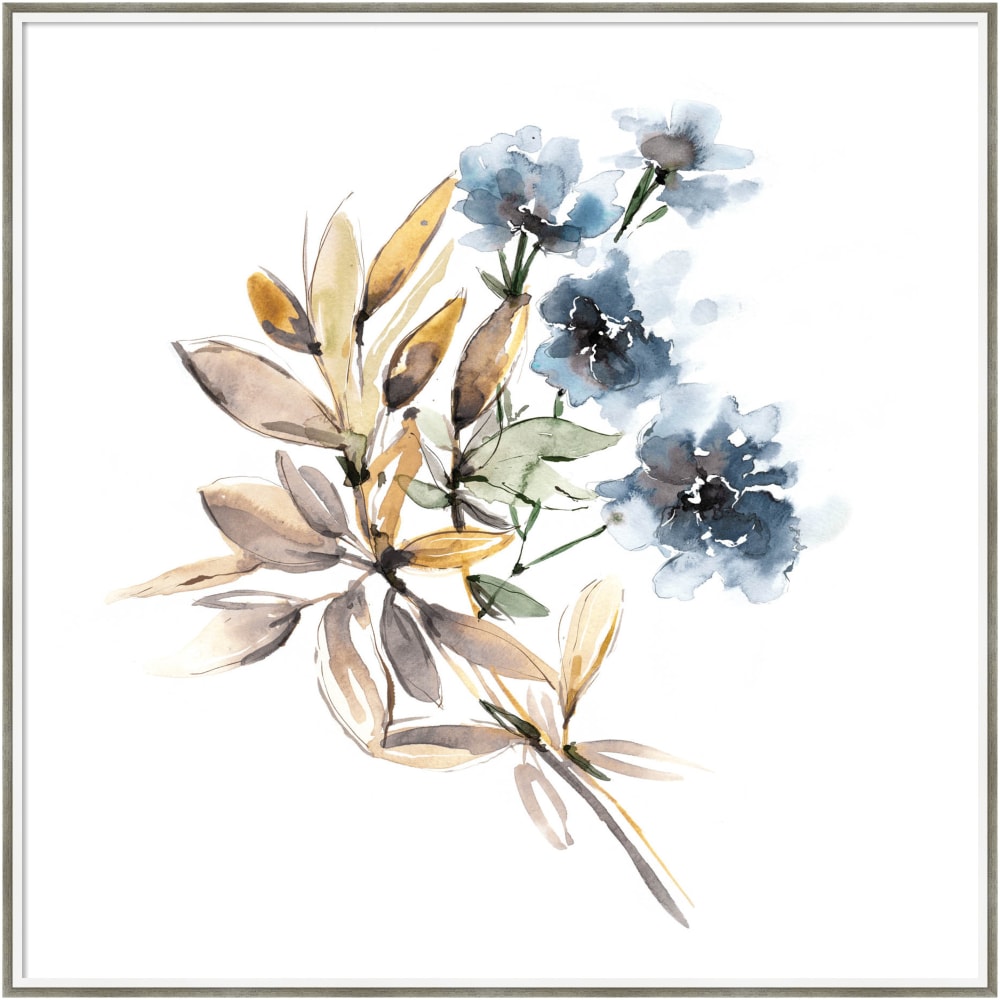 Amanti Art Muted Blue by Sara Berrenson Wood Framed Wall Art Print, 41inW x 41inH, White