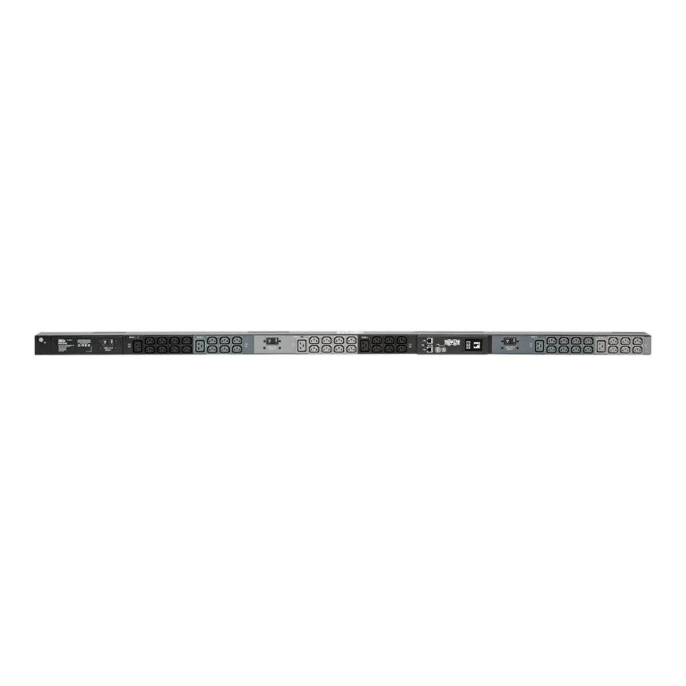 Tripp Lite 10kW 3-Phase Monitored PDU, LX Interface, 200/208/240V Outlets (42 C13/6 C19), LCD, NEMA L21-30P, 3m/10 ft. Cord, 0U 1.8m/70 in. Height, TAA - Power distribution unit (rack-mountable) - 24 A - AC 200/208/220/230/240 V