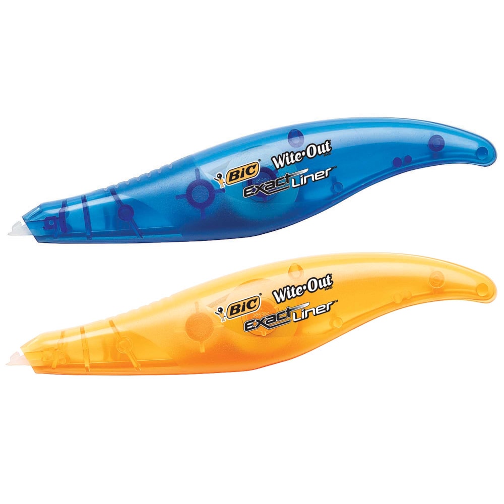 BIC Wite-Out Exact Liner Correction Tape, 1/5in Line Coverage, 236in, Pack Of 4