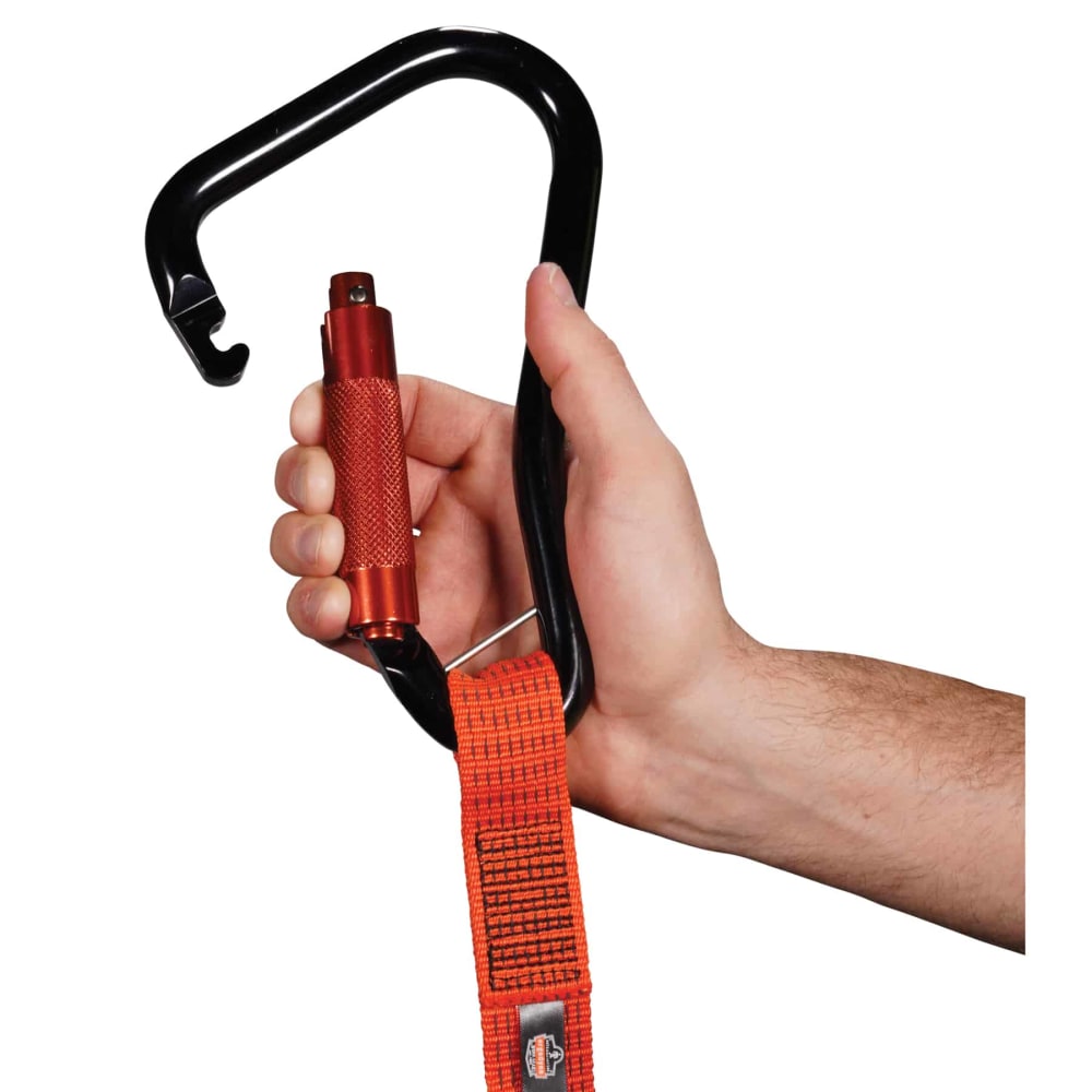 Ergodyne Squids 3149 Tool Lanyard With XL Carabiner And Swivel, 76in, Orange