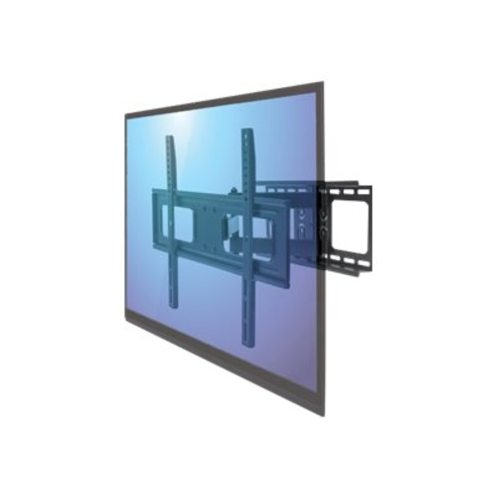 Manhattan TV & Monitor Mount, Wall, Full Motion, 1 screen, Screen Sizes: 37-65in, Black, VESA 200x200 to 600x400mm, Max 50kg, LFD, Tilt & Swivel with 3 Pivots, Lifetime Warranty - Bracket - for LCD TV - heavy duty steel - black