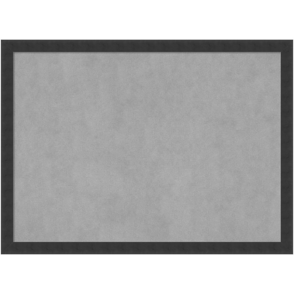 Amanti Art Magnetic Bulletin Board, Steel/Aluminum, 30in x 22in, Mezzanotte Black Wood Frame