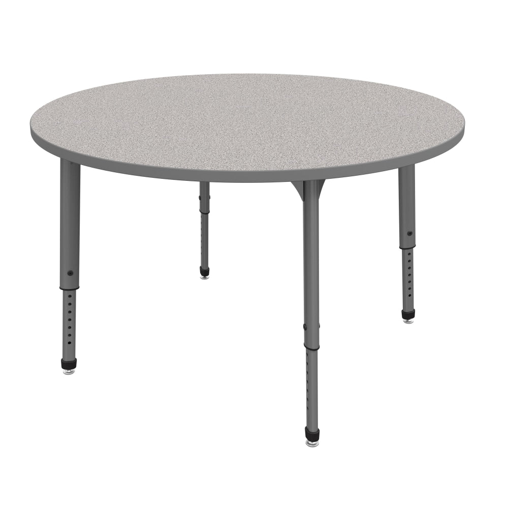 Marco Group Apex Series Round Adjustable Tables, 30inH x 48inW x 48inD, Gray Nebula/Gray