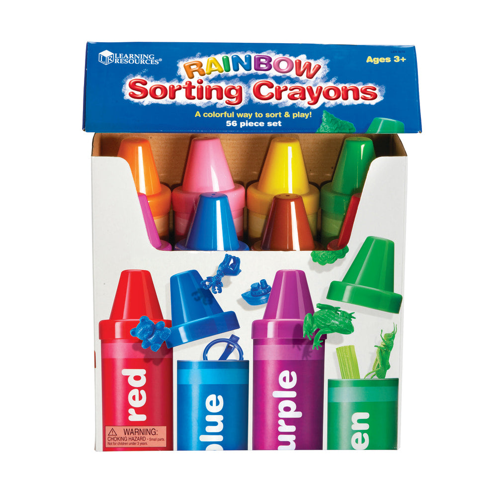 Learning Resources Rainbow Sorting Crayons, 9 1/2in x 2 1/2in, Assorted Colors, Pre-K - Grade 2, Pack Of 8