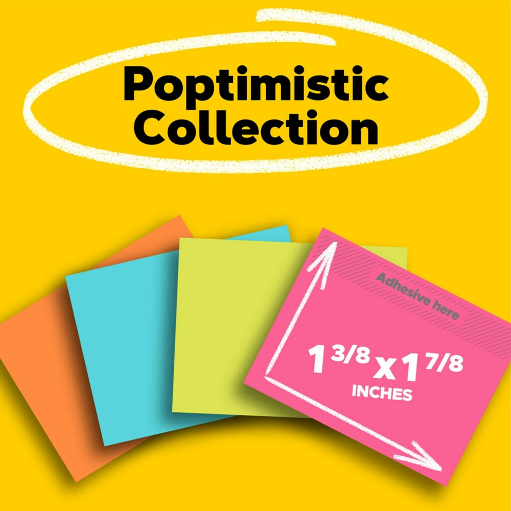 Post-it Notes, 1 3/8 in. x 1 7/8 in., 12 Pads, 100 Sheets/Pad, Clean Removal, Poptimistic Collection