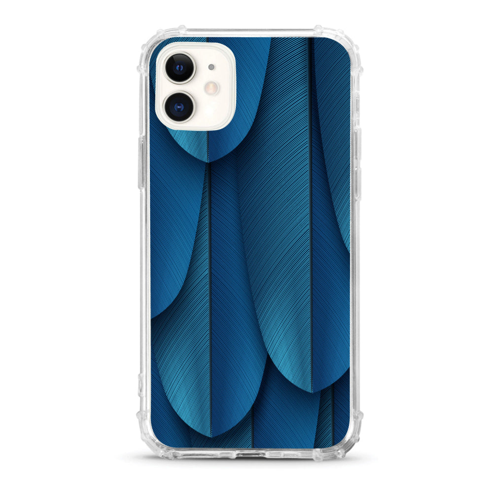 OTM Essentials Tough Edge Case For iPhone 11, Blue Feathers, OP-ACP-Z134A