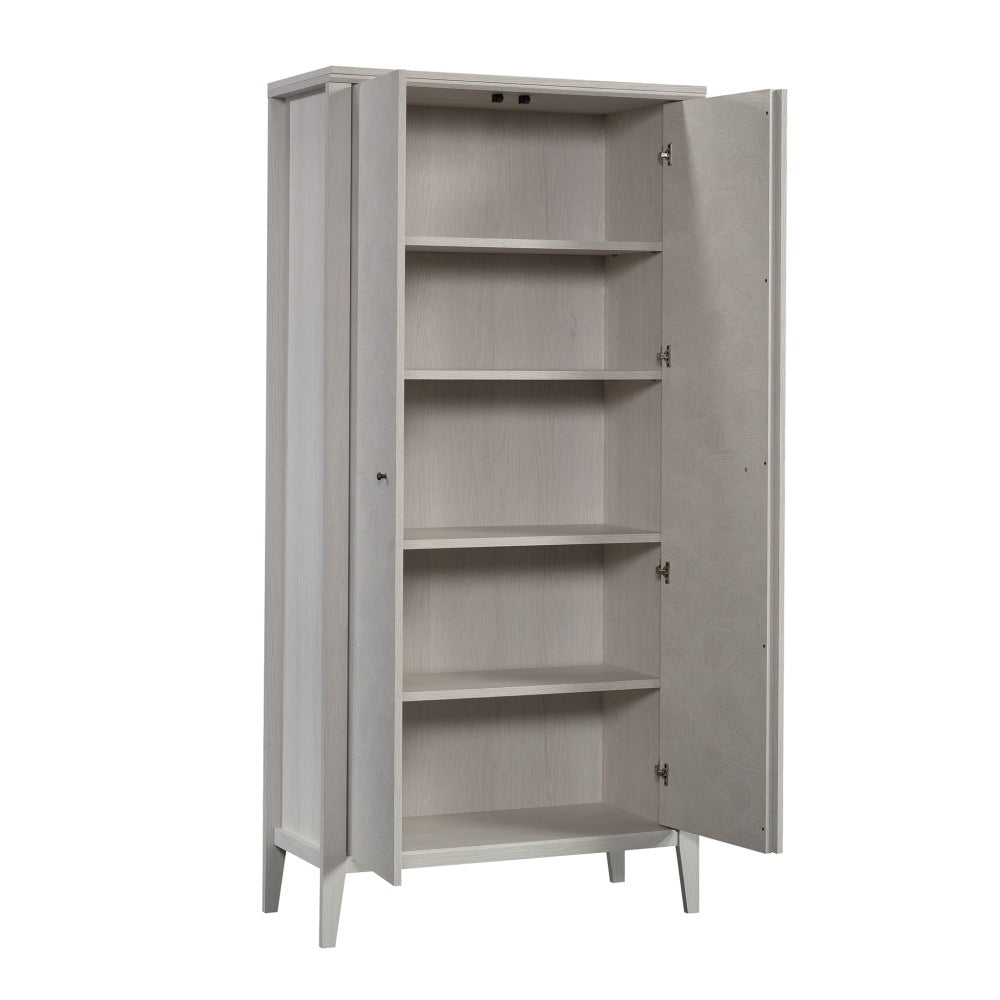 Sauder Larkin Ledge 35inW 2-Door Storage Cabinet, Glacier Oak