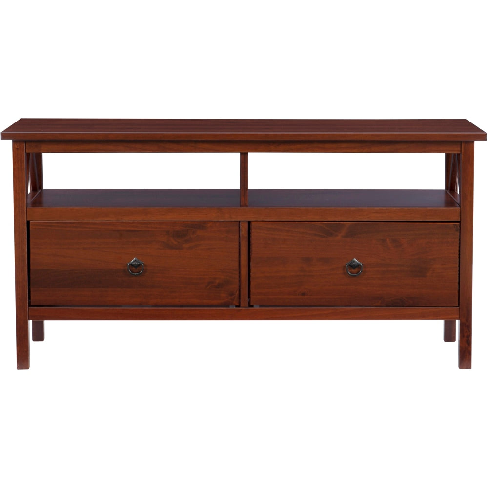 Linon Home Decor Products Rockport TV Stand, Antique Tobacco