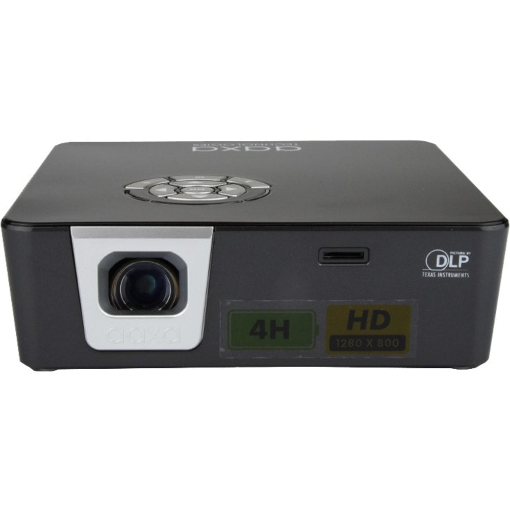 AAXA Technologies HP-P6X-01 DLP Projector - 16:9 - Black, Gray - 1280 x 800 - Front - 30000 Hour Normal Mode - WXGA - 2,000:1 - 1000 lm - HDMI - USB