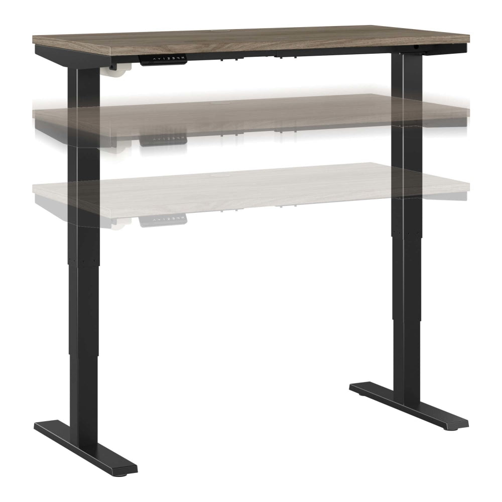 Bush Business Furniture Move 40 Series Electric 48inW x 24inD Electric Height-Adjustable Standing Desk, Modern Hickory/Black, Standard Delivery