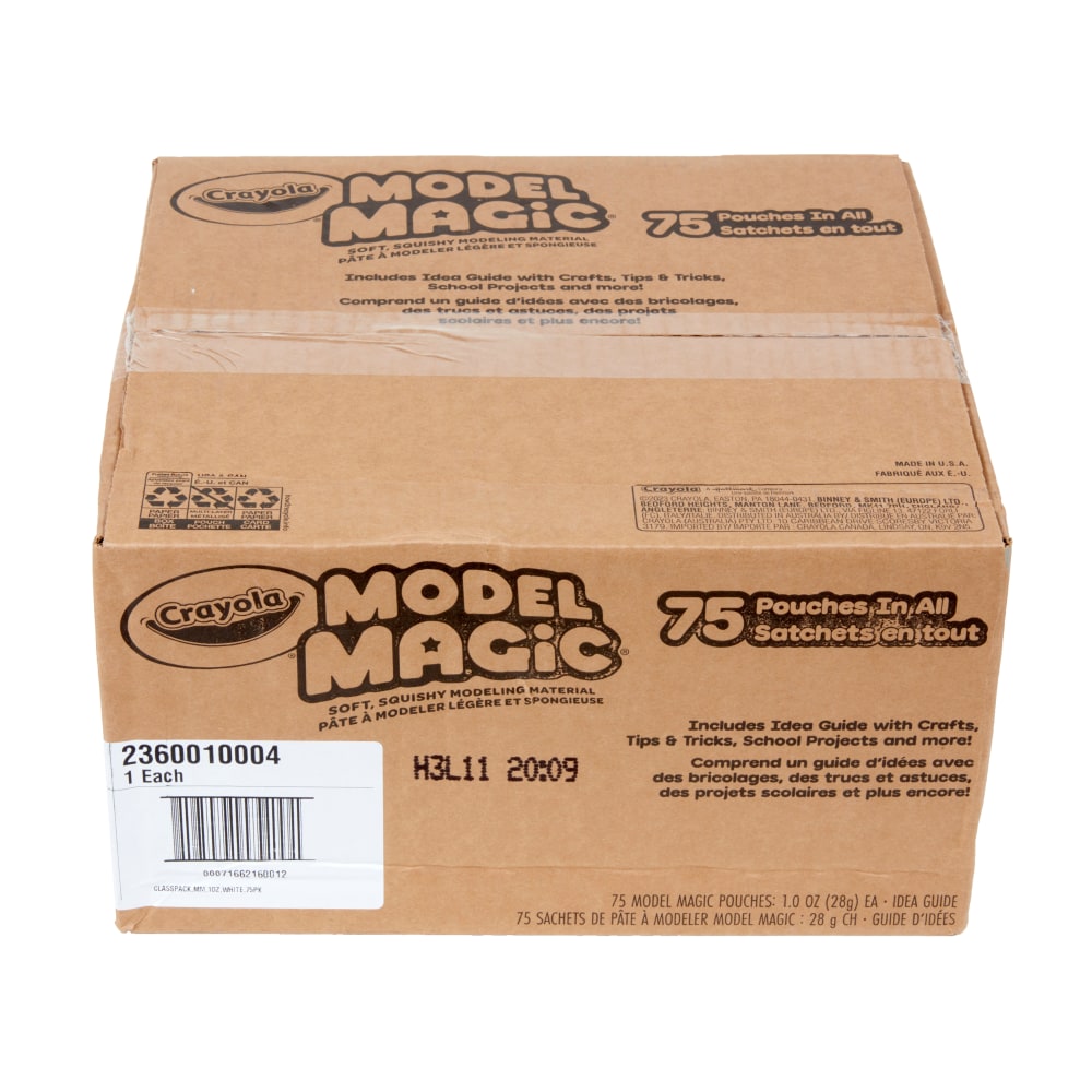 Crayola Model Magic Classpack, 1 Oz. Pouch, Case Of 75 Pouches, White