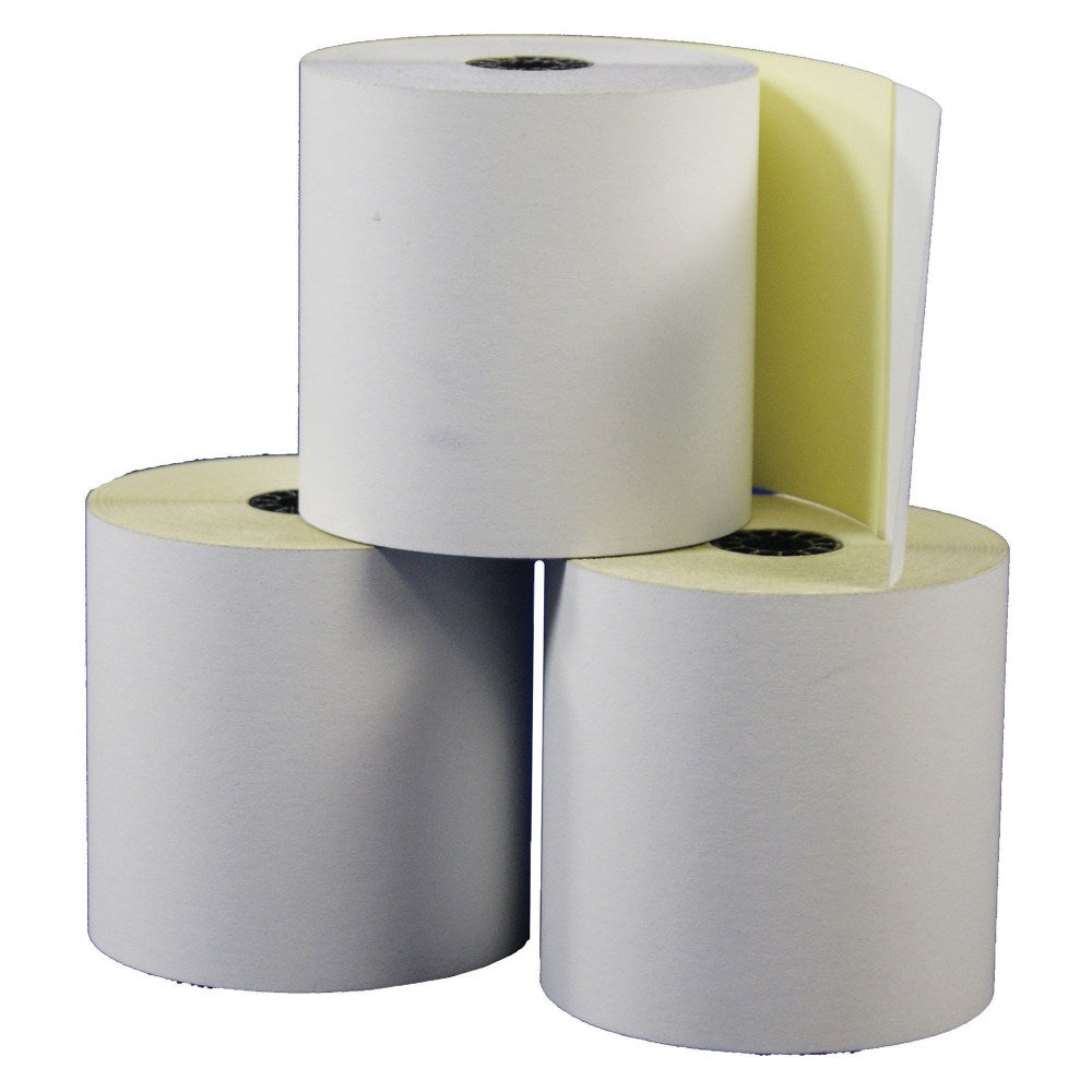 TST/Impreso Banking/Teller Window/ATM Rolls, 3in x 90ft, 2-Ply, Self-Contained, Canary/White, Pack Of 50 Rolls