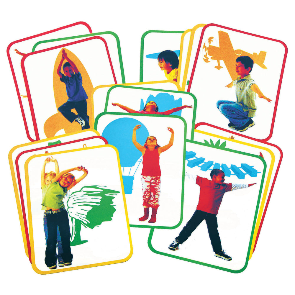 Roylco Body Poetry Yoga Cards, 8-1/2in x 11in, 1st Grade, Pack Of 16 Cards