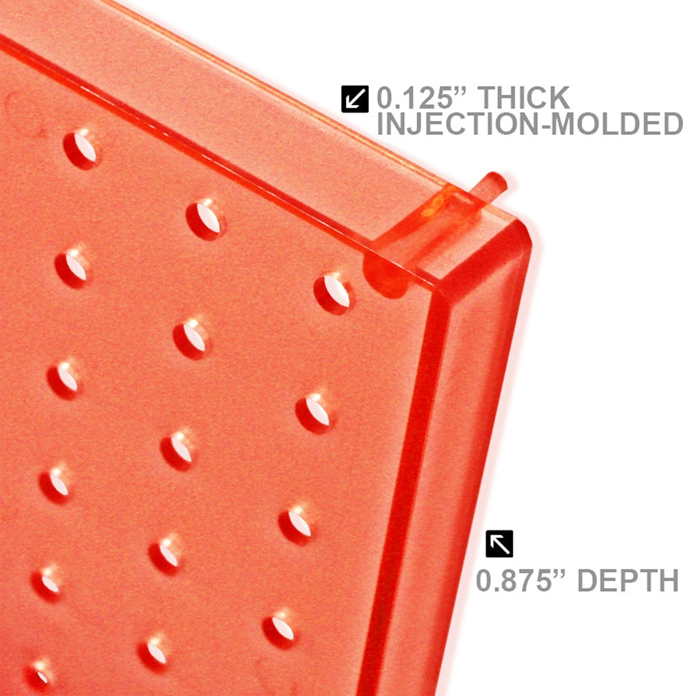 Azar Displays 10-Piece Pegboard Organizer Kit, Red