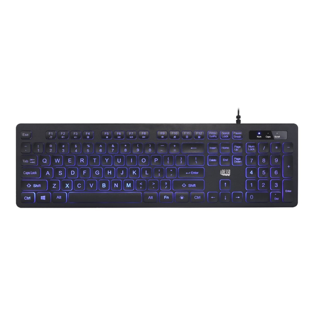 Adesso EasyTouch AKB-139EB - Keyboard - backlit - USB - US