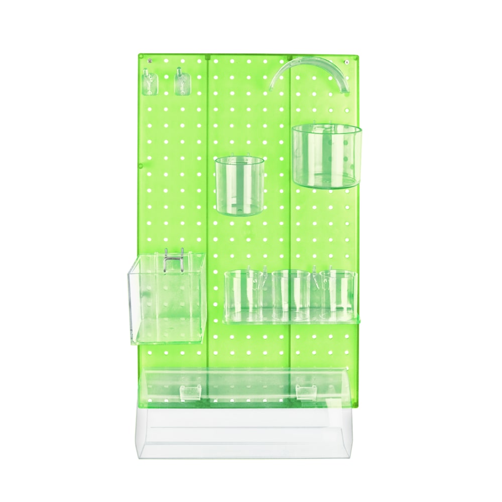 Azar Displays 10-Piece Pegboard Organizer Kit, Green