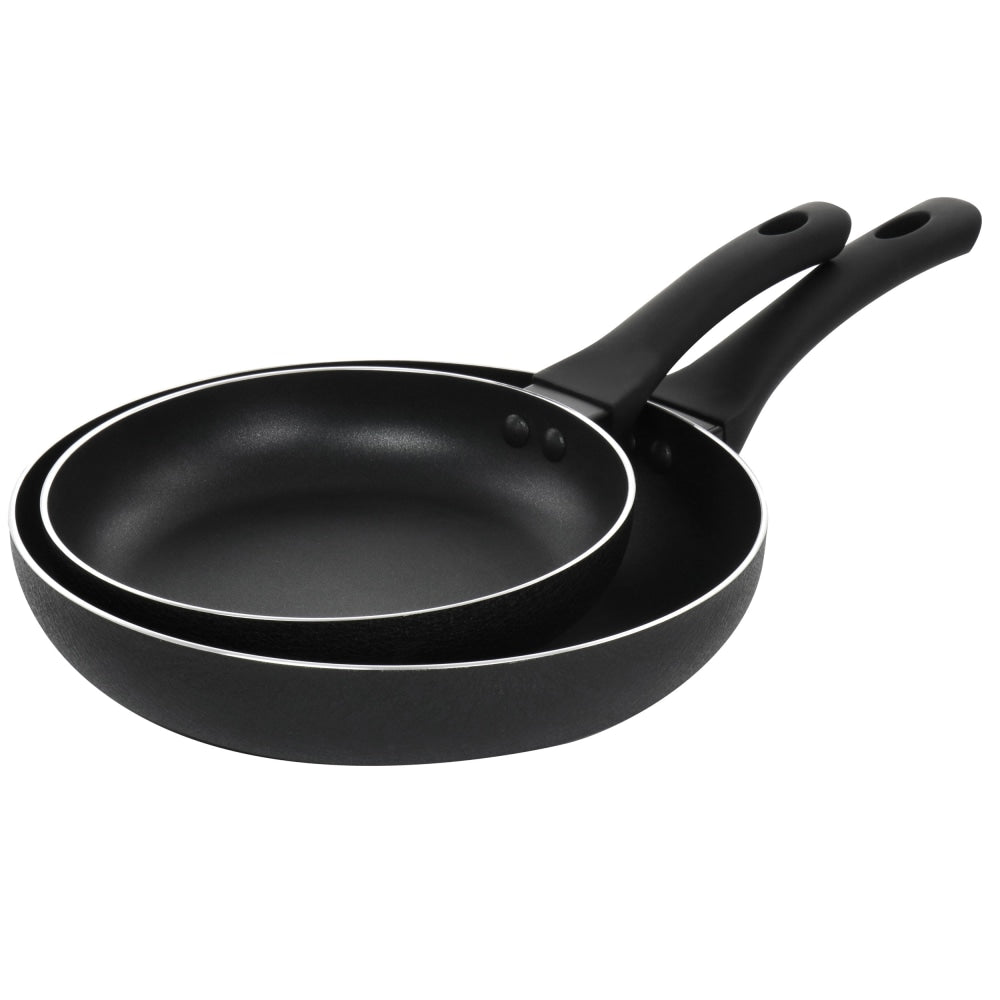 Oster Ashford 2-Piece Non-Stick Aluminum Frying Pan Set, Black