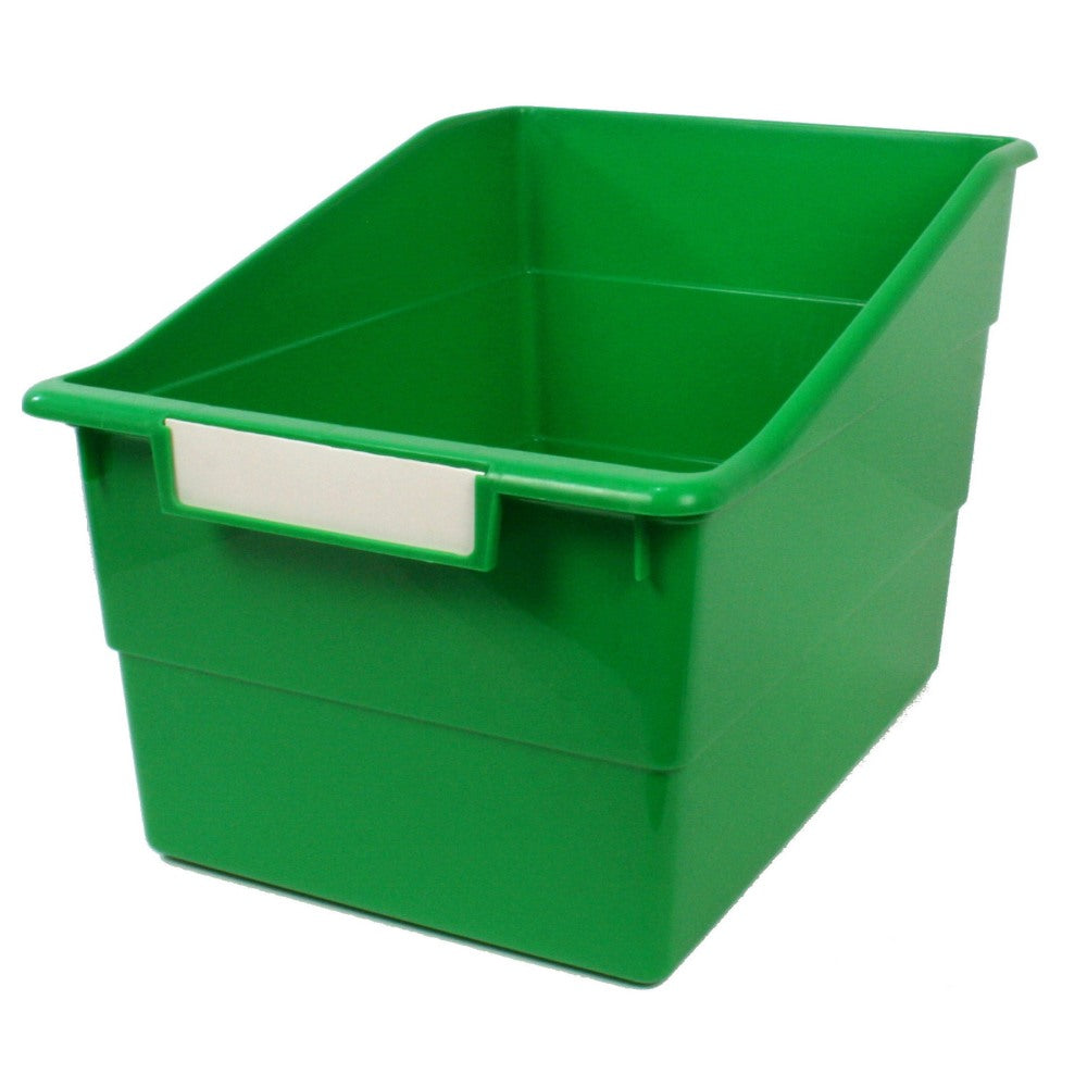 Romanoff Products Tattle Wide Shelf File Boxes, 11in x 8in x 7-1/2in, Green, Pack Of 3 Boxes