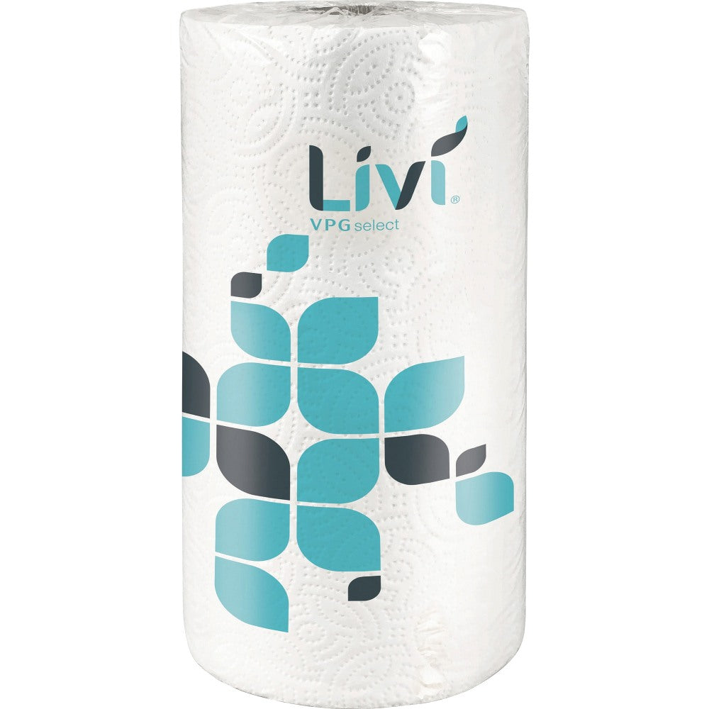 Livi Solaris Paper Two-ply Kitchen Roll Towel - 2 Ply - 9in x 11in - 85 Sheets/Roll - White - Fiber - 30 / Carton