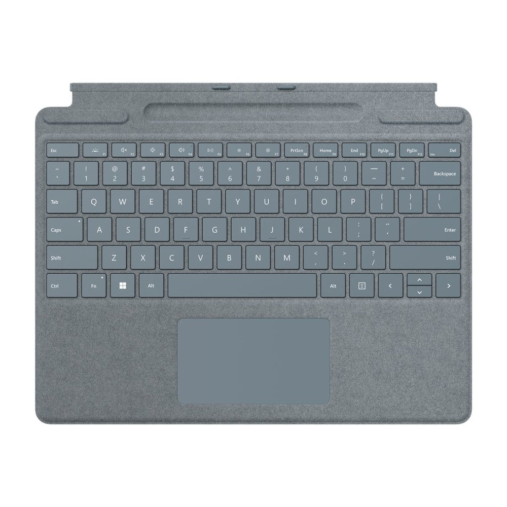 Microsoft Surface Pro Signature Keyboard - Keyboard - with touchpad, accelerometer, Surface Slim Pen 2 storage and charging tray - QWERTY - English - ice blue - for Surface Pro 8, Pro X