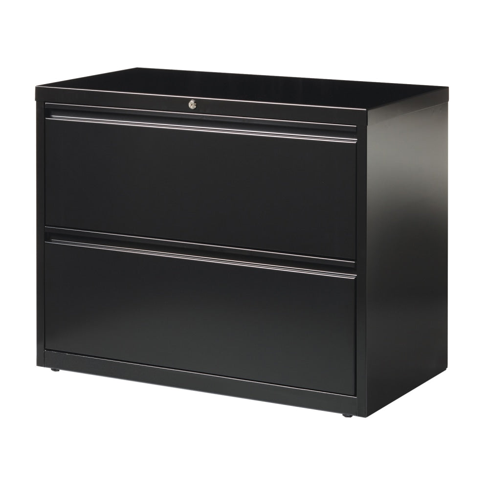 WorkPro 42inW x 18-5/8inD Lateral 2-Drawer File Cabinet, Black