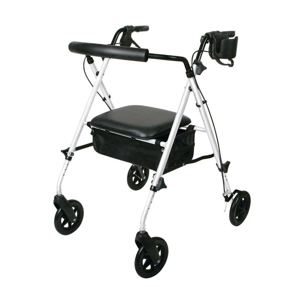 Medline Guardian Luxe Rollator, 7in Wheels, White