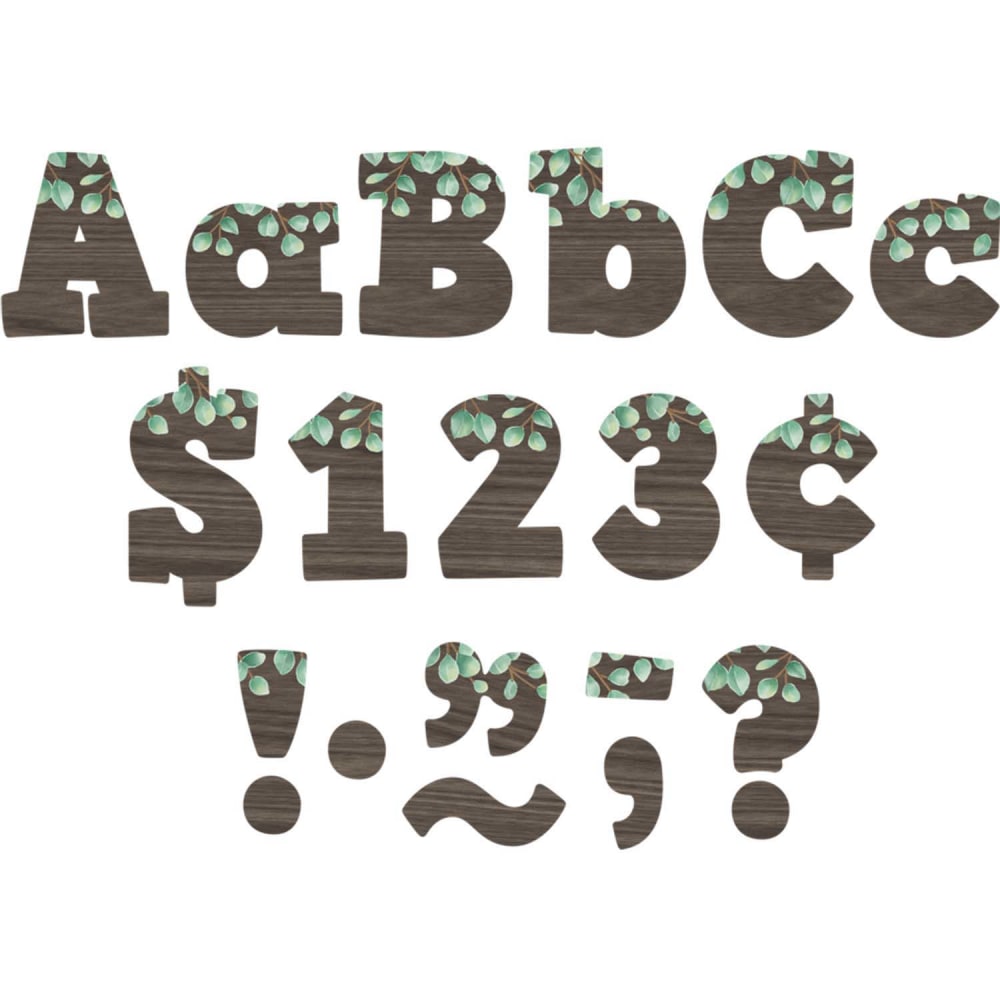 Teacher Created Resources 4in Letters, Eucalyptus, 230 Pieces Per Pack, Set Of 3 Packs