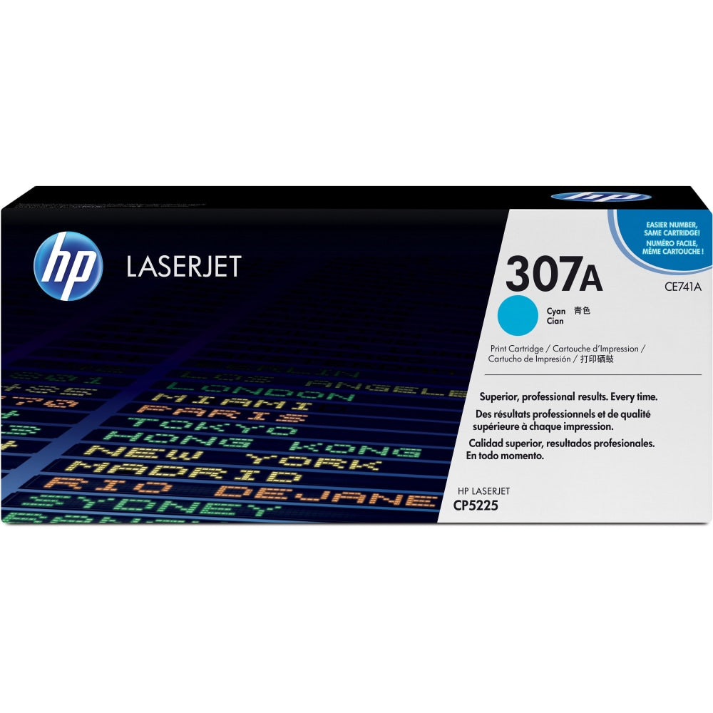 HP 307A Cyan Toner Cartridge, CE741A