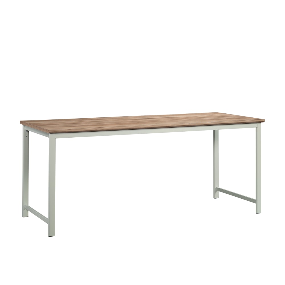 Sauder Bergen Circle 72inW Table Computer Desk, Kiln Acacia/White