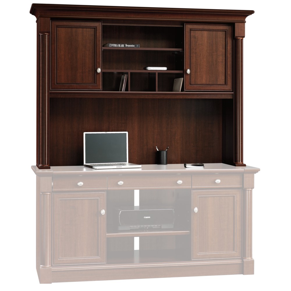 Sauder Palladia Collection Credenza Hutch, Select Cherry