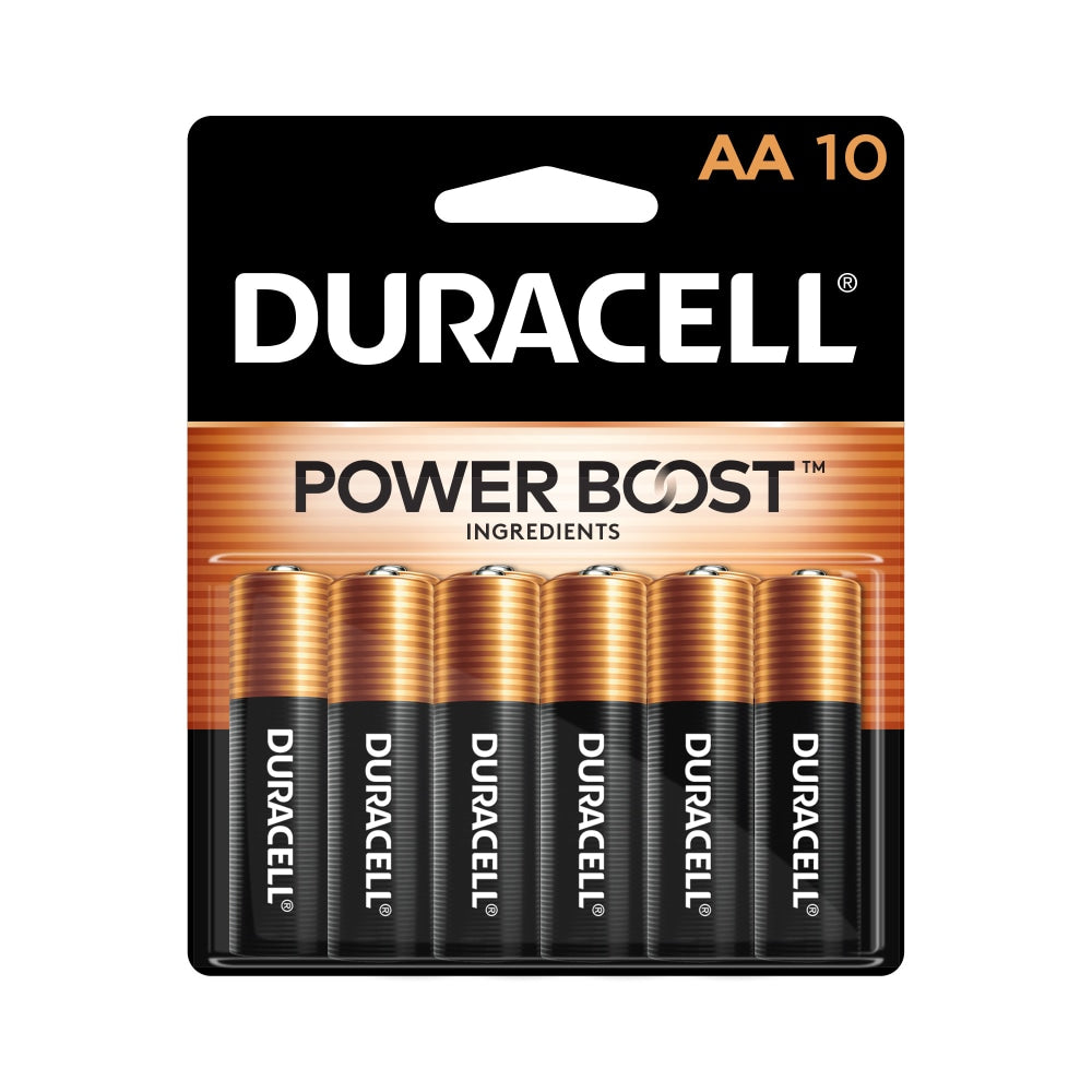 Duracell Coppertop AA Alkaline Batteries, Pack Of 10