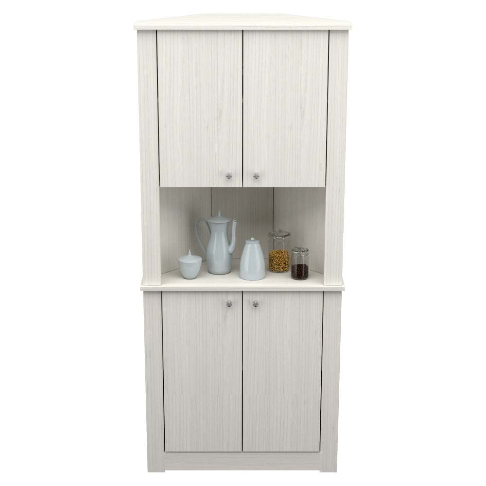 Inval America Tall Corner Storage Cabinet, 40inH x 14-13/16inW x 31-1/2inD, Washed Oak