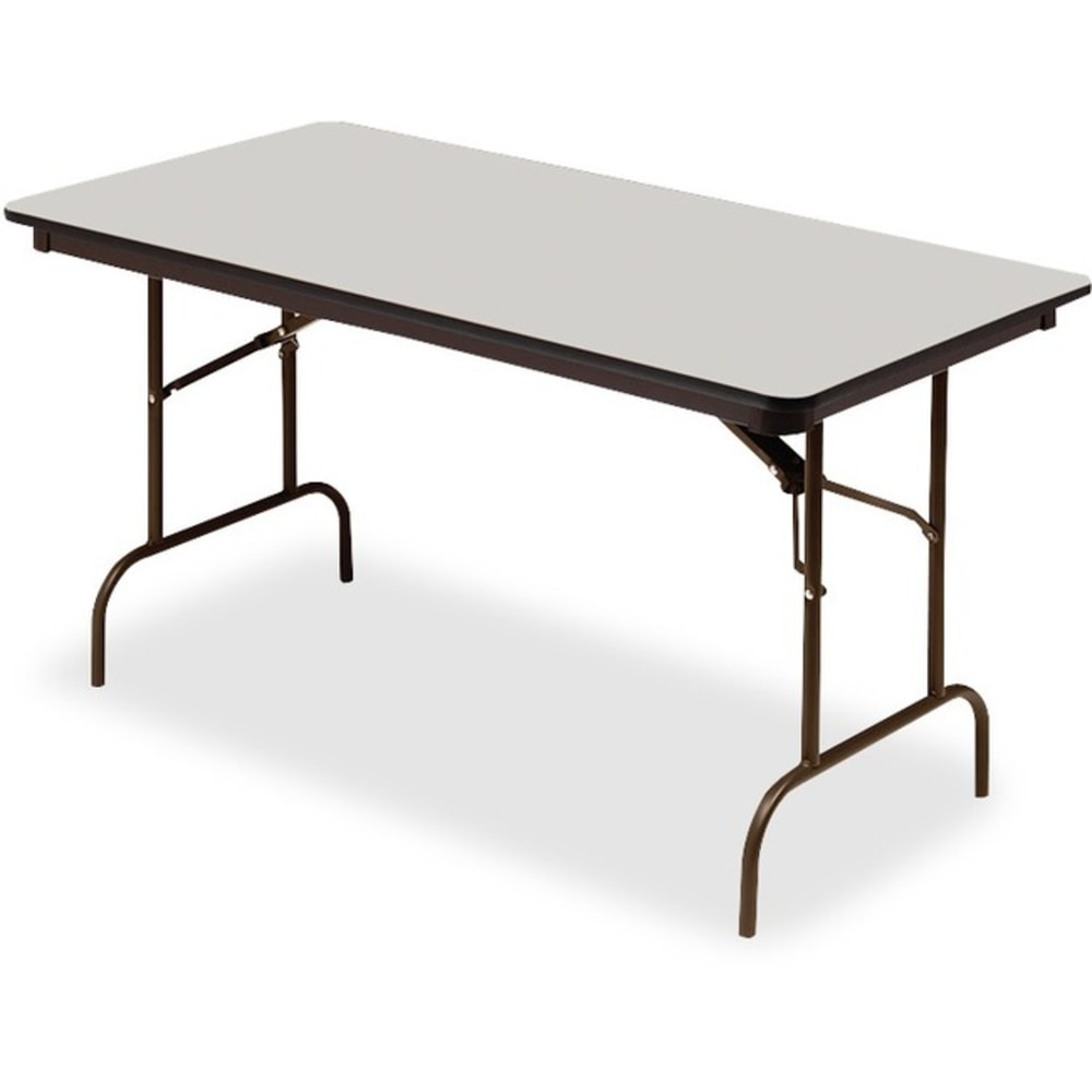 Iceberg Premium Folding Table, Rectangular, 60inW x 30inD, Gray/Charcoal