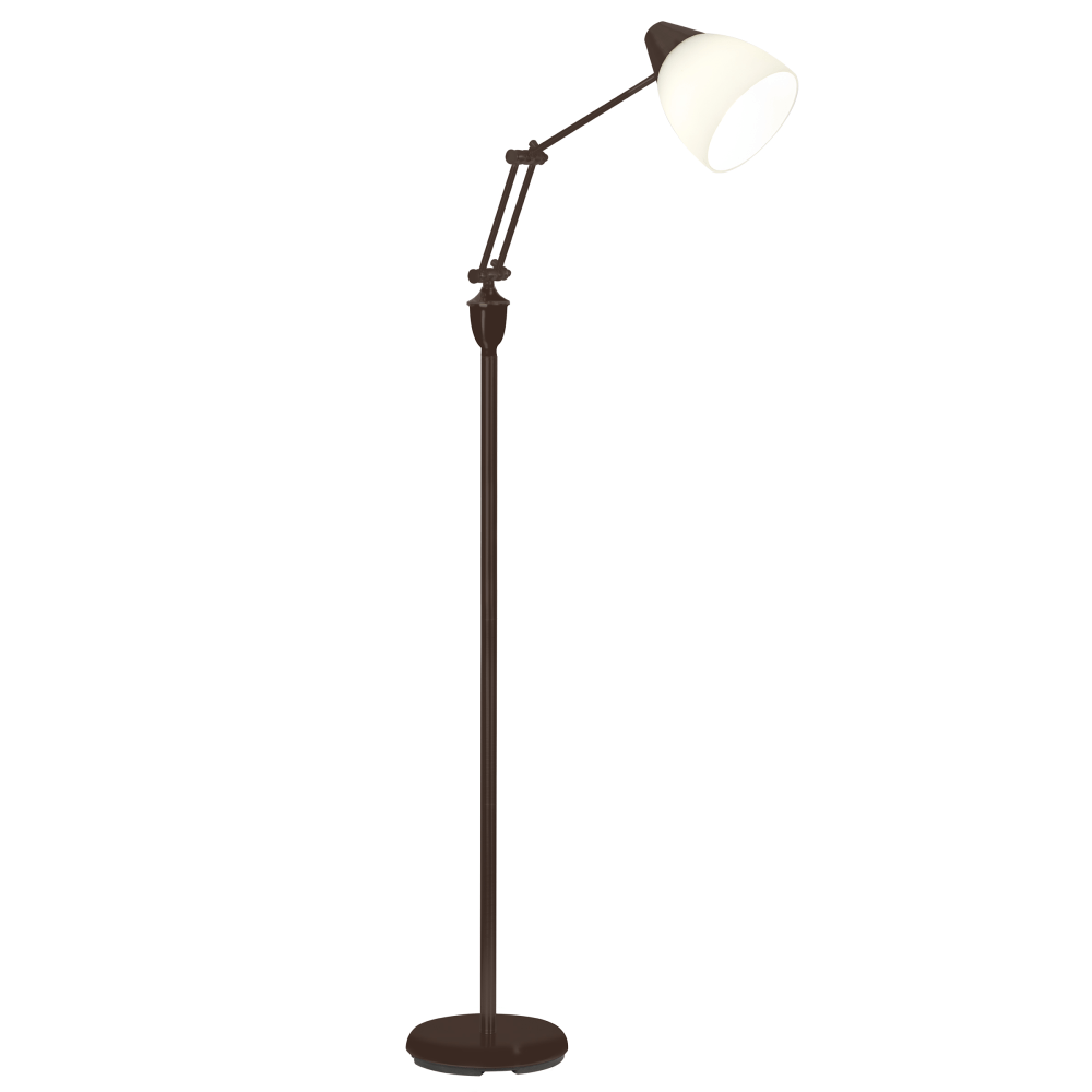 OttLite Webster LED Floor Lamp, 61inH, Brown