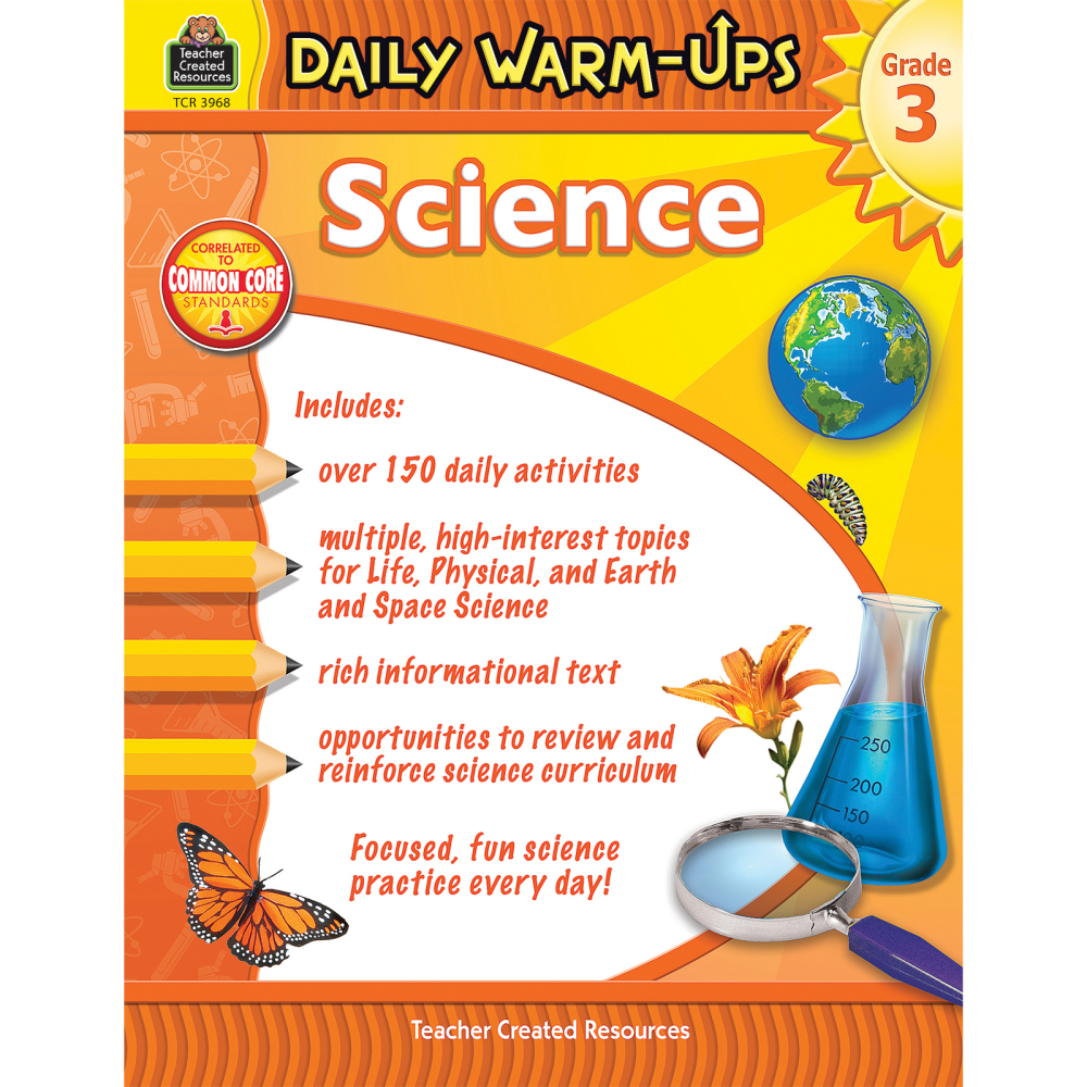 Teacher Created Resources Daily Warm-Ups Science Book, Grade 3