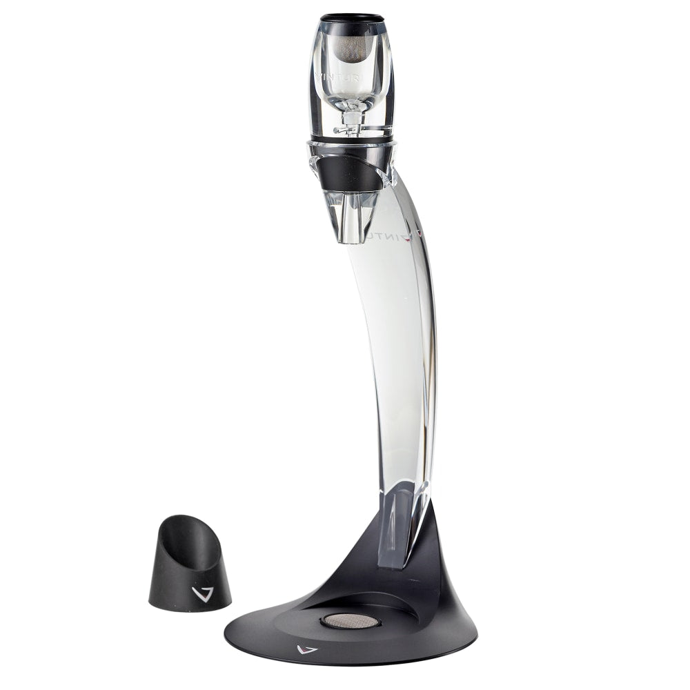 Edgecraft Vinturi Acrylic Wine Aerator Tower Set, Black