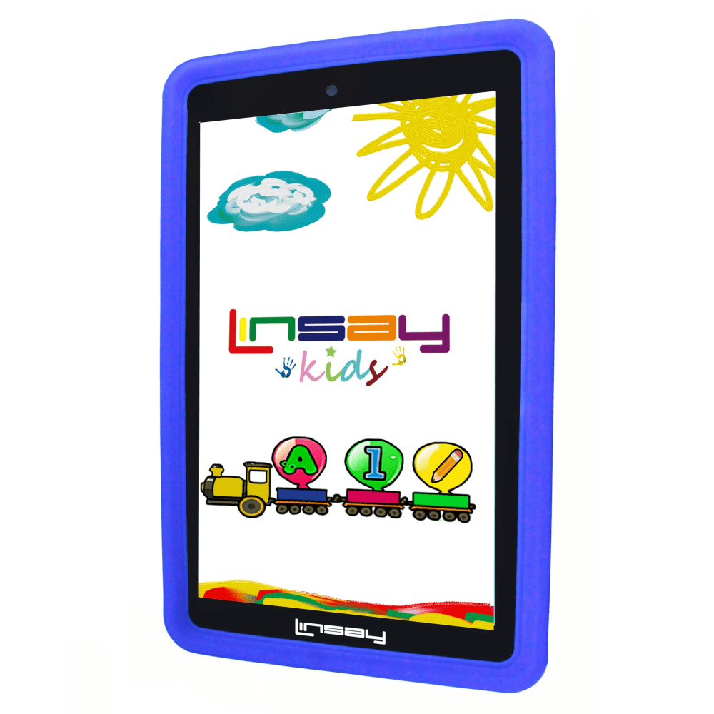 Linsay F7 Tablet, 7in Screen, 2GB Memory, 64GB Storage, Android 13, Kids Blue