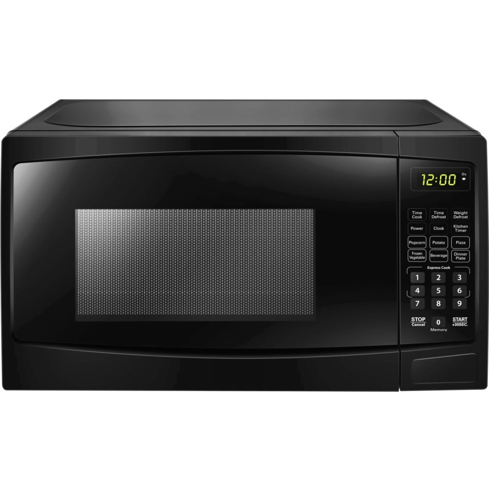 Danby 1.1 cuft Black Microwave - 1.1 ft³ Capacity - Microwave - 10 Power Levels - 1000 W Microwave Power - 12.40in Turntable - 120 V AC - 15 A Fuse - Countertop - Black