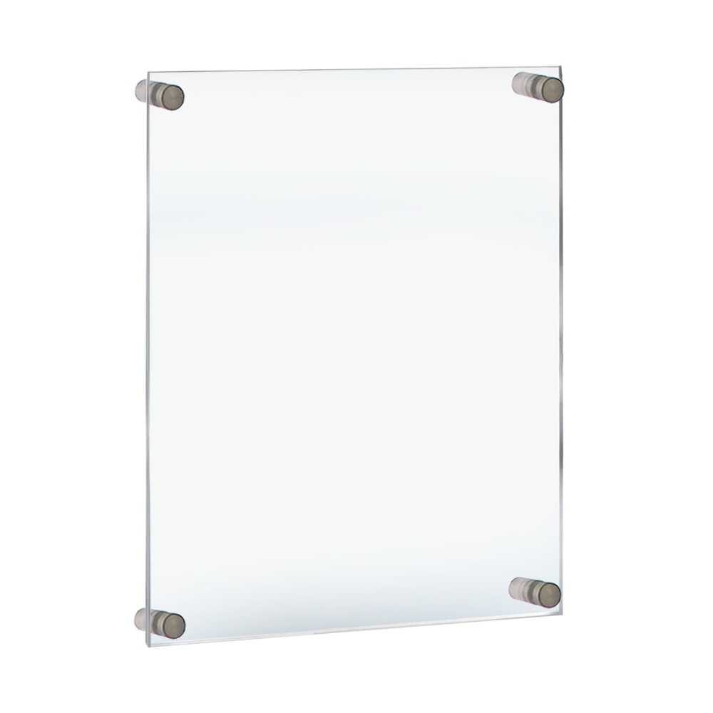 Azar Displays Standoff Acrylic Sign Holder, 28inH x 22inW x 1/4inD, Clear