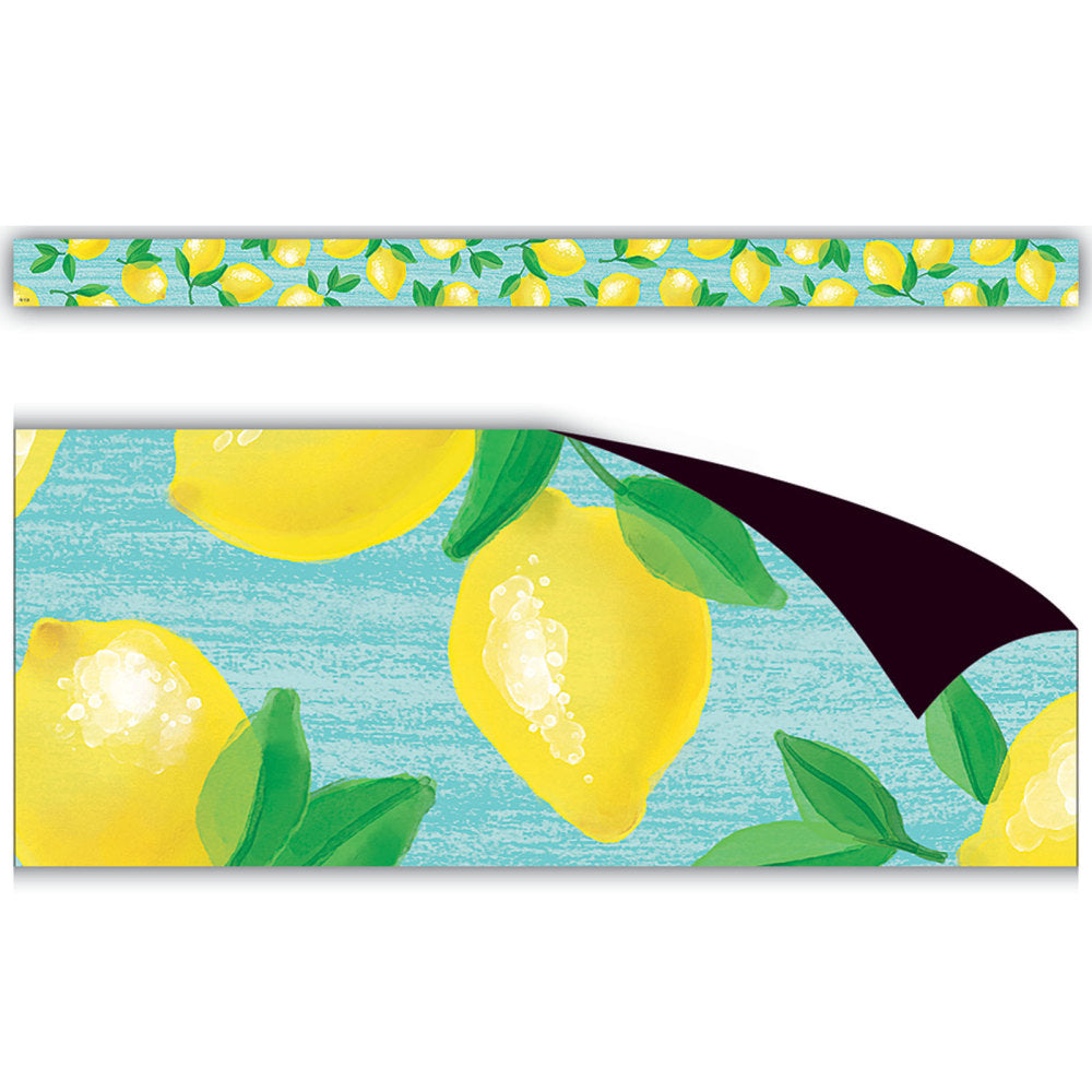 Teacher Created Resources Magnetic Border, Lemon Zest, 24ft Per Pack, Set Of 3 Packs