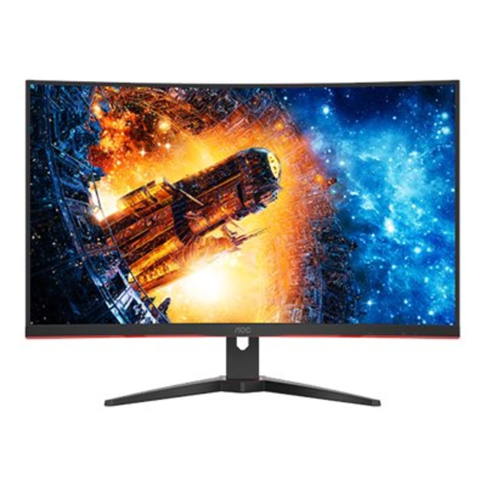 AOC Gaming C32G2E - LED monitor - gaming - curved - 32in - 1920 x 1080 Full HD (1080p) @ 165 Hz - VA - 250 cd/m2 - 3000:1 - 1 ms - 2xHDMI, DisplayPort - black, red