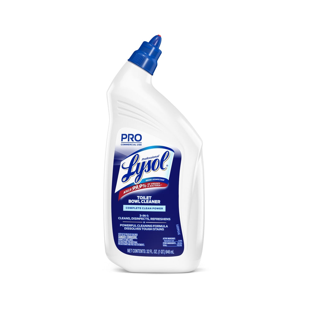 Lysol Professional Disinfectant Power Toilet Bowl Cleaner, 32 Oz., Case Of 12