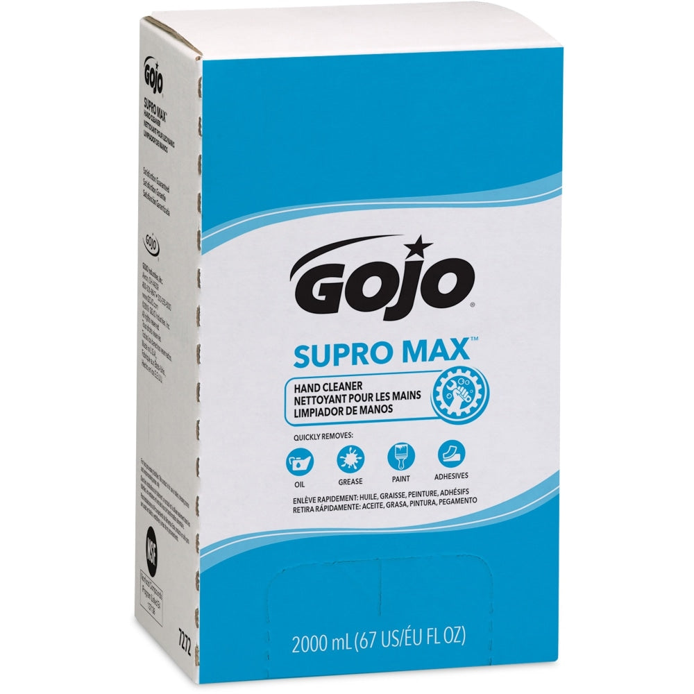 Gojo Supromax Lotion Hand Cleaner - 67.6 fl oz (2 L) - Adhesive Remover, Soil Remover - Hand - Tan - 4 / Carton