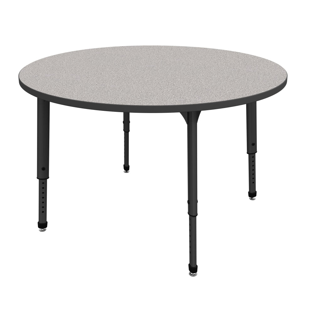 Marco Group Apex Series Round Adjustable Tables, 30inH x 48inW x 48inD, Gray Nebula/Black