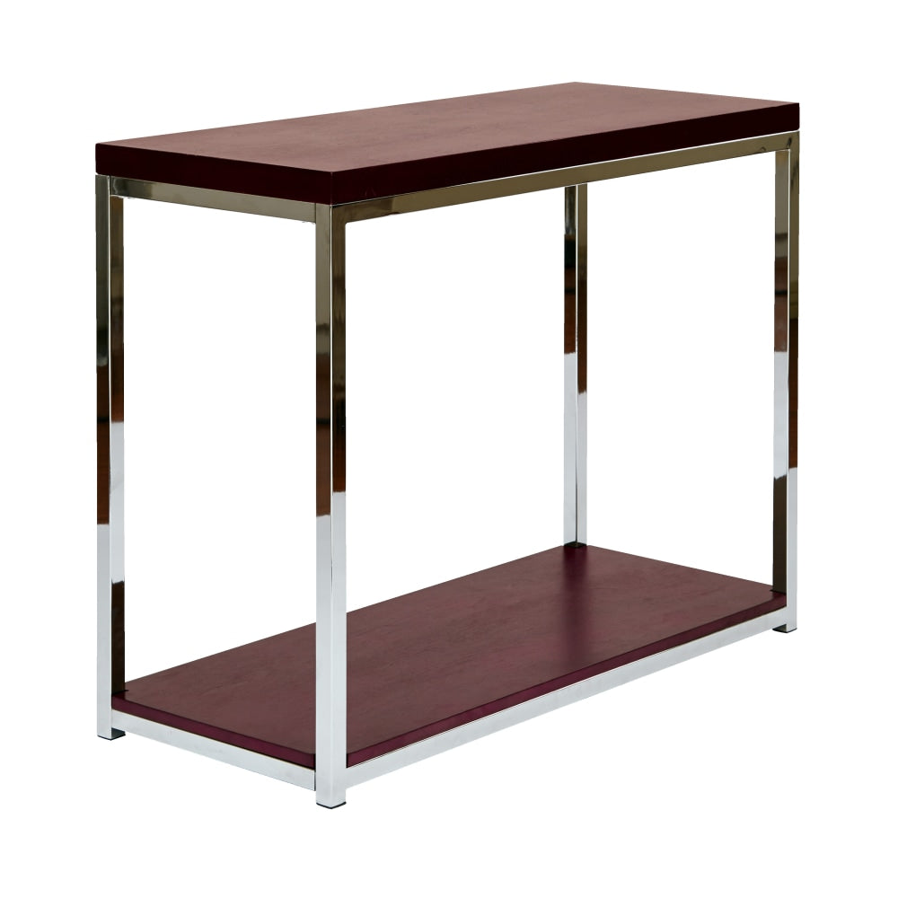 Ave Six Wall Street Table, Foyer, Rectangular, Espresso/Chrome